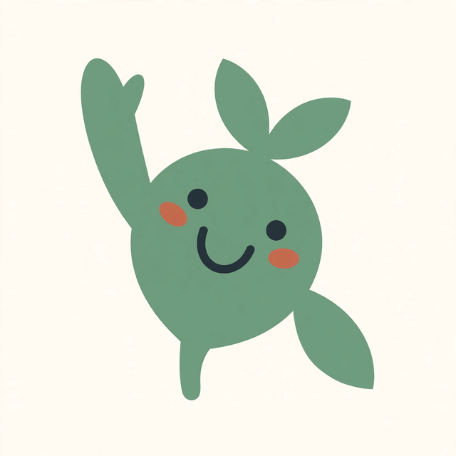 Sprout, the Little Learners mascot, waving hello